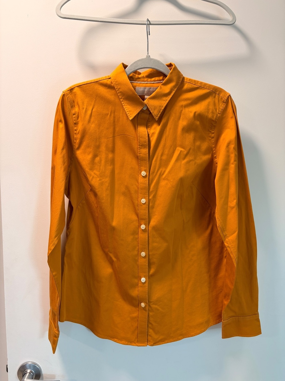 Orange Banana Republic Button-Up Shirt (Stretchy)